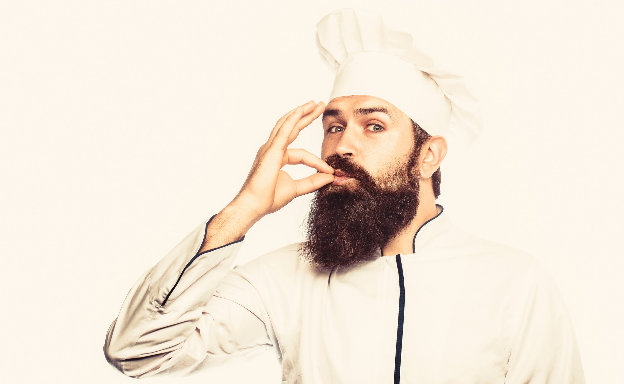 head chef in rustic kitchen