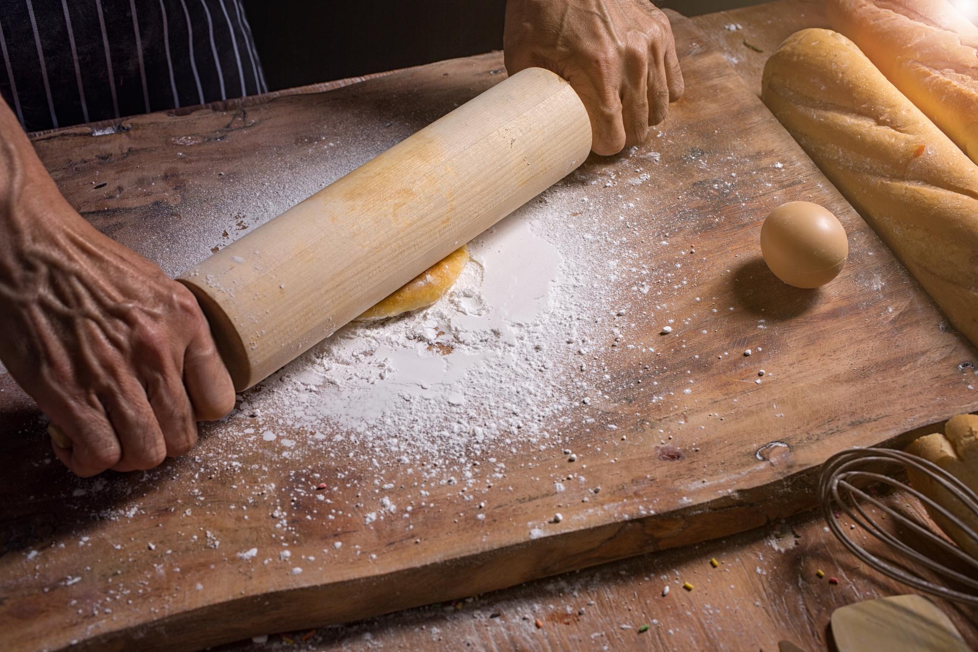 pastry chef shaping dough